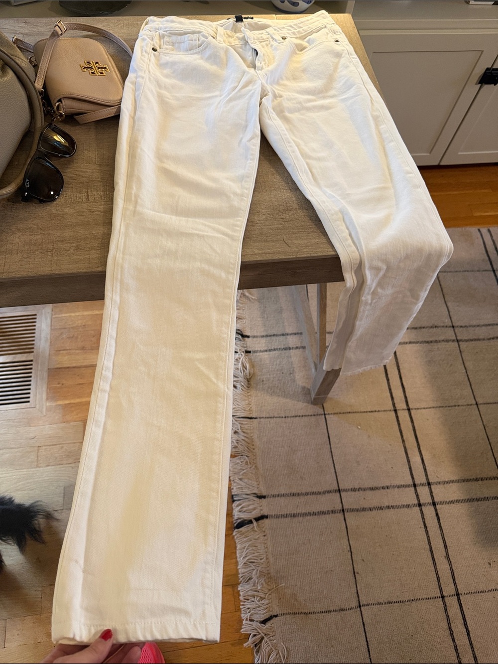 Anlo Women's White Straight-Leg Jeans